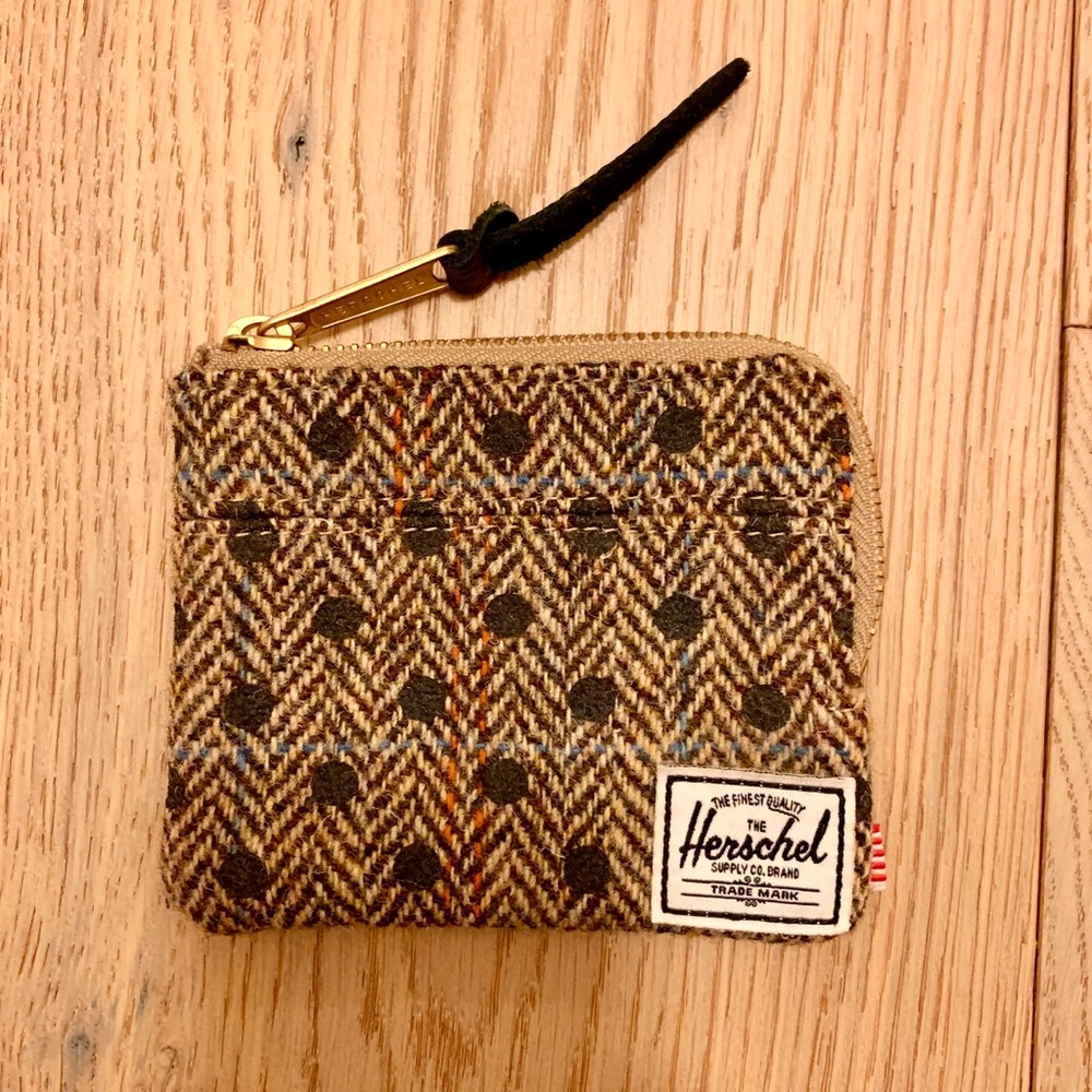 NWOT Herschel Tweed Herringbone Wallet